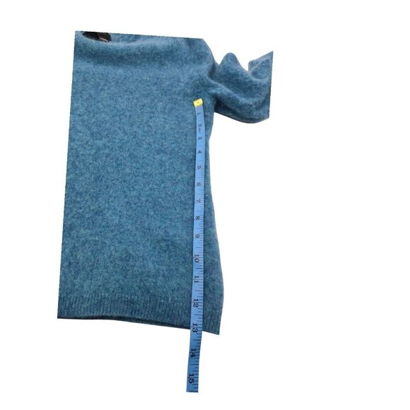 Tahari Sweater Women M Blue Pure Luxe Cashmere Minimalist Preppy Career Holiday - Picture 3 of 6